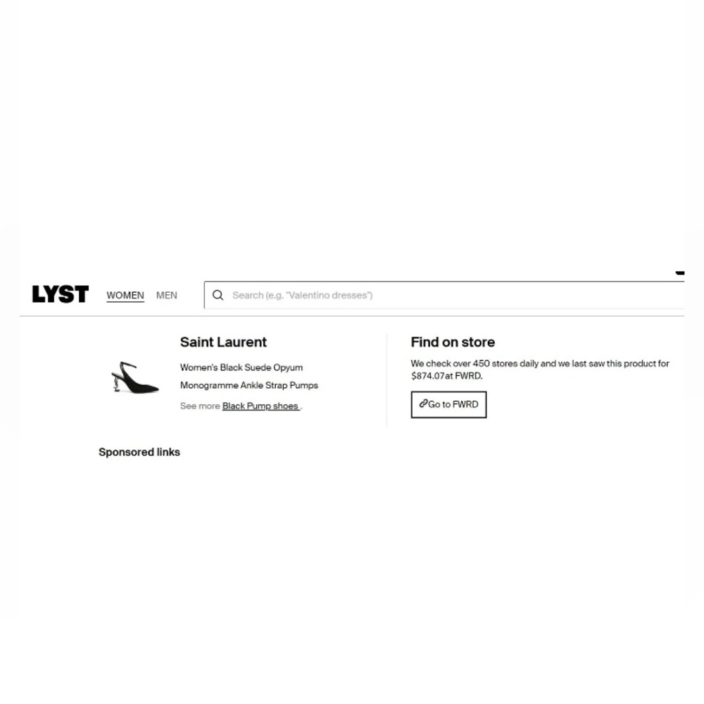 SAINT LAURENT Suede Opyum Monogramme Ankle Strap Pumps 85mm USED SZ 37.5 - Picture 16 of 16